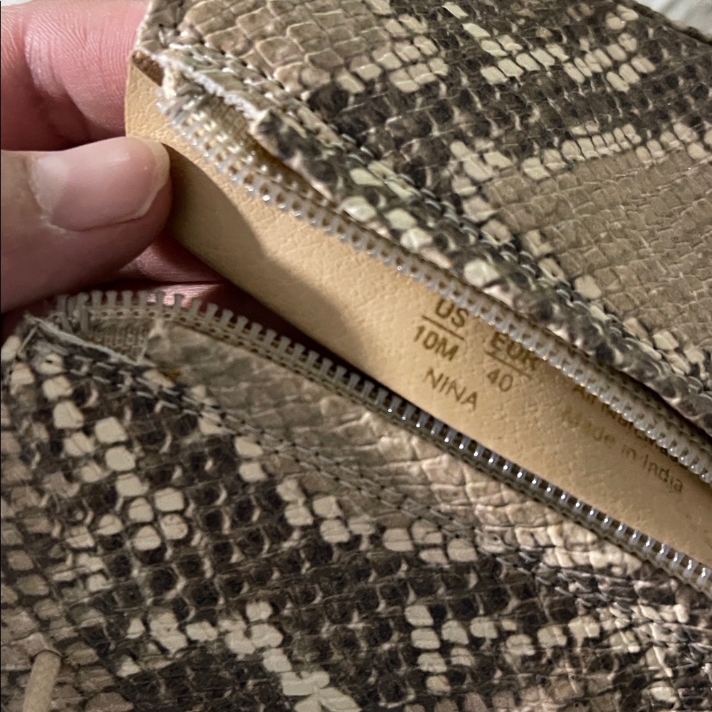 Sam Edelman Tan Snakeskin Lace-Up Boots - Picture 6 of 6